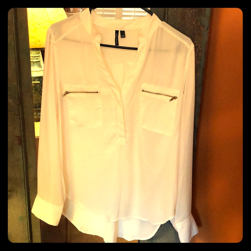 Cream dressy blouse